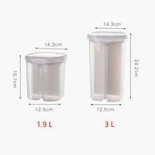 Load image into Gallery viewer, 2/4Grids Rotating Plastic Cereal Dispenser Storage Box Kitchen Food Container Storage Case Beans Oatmeal Grain Storage Bottle
