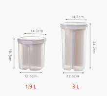 Load image into Gallery viewer, 2/4Grids Rotating Plastic Cereal Dispenser Storage Box Kitchen Food Container Storage Case Beans Oatmeal Grain Storage Bottle
