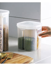 Load image into Gallery viewer, 2/4Grids Rotating Plastic Cereal Dispenser Storage Box Kitchen Food Container Storage Case Beans Oatmeal Grain Storage Bottle
