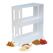 Load image into Gallery viewer, 2 Layer Storage Kitchen Rotating Organize Spices Jar Bottle Storage Rack Kitchen Bottle Storage Organizer Shelves Slide Cabinet
