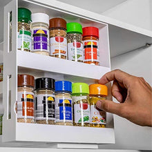 Load image into Gallery viewer, 2 Layer Storage Kitchen Rotating Organize Spices Jar Bottle Storage Rack Kitchen Bottle Storage Organizer Shelves Slide Cabinet
