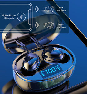 Wireless Earphones TWS Bluetooth 5.0 Mini Earbuds Stereo Bass LED Power Display Noise Cancelling Sports Waterproof Earbud In Ear
