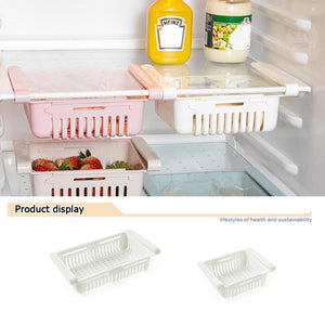 Adjustable Kitchen Refrigerator Storage Rack Fridge Freezer Shelf Holder Pull-out Drawer cozinha cuisine Refrigerator Container