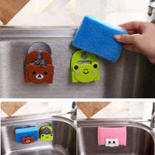 Load image into Gallery viewer, Cartoon Sponge Rag Storage Rack Sink Wall-mounted Suck Holder Soap Hanging Shelves Lovely Home Decor Kitchen Accessories
