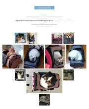 Load image into Gallery viewer, Foldable Breathable Collapsible Pet Cart with Universal WheelS Portable Pet Bag Outdoor Travel Pet Cat Carrier Dotomy Pet Cage
