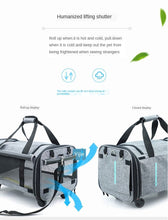 Load image into Gallery viewer, Foldable Breathable Collapsible Pet Cart with Universal WheelS Portable Pet Bag Outdoor Travel Pet Cat Carrier Dotomy Pet Cage
