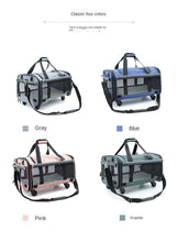 Load image into Gallery viewer, Foldable Breathable Collapsible Pet Cart with Universal WheelS Portable Pet Bag Outdoor Travel Pet Cat Carrier Dotomy Pet Cage
