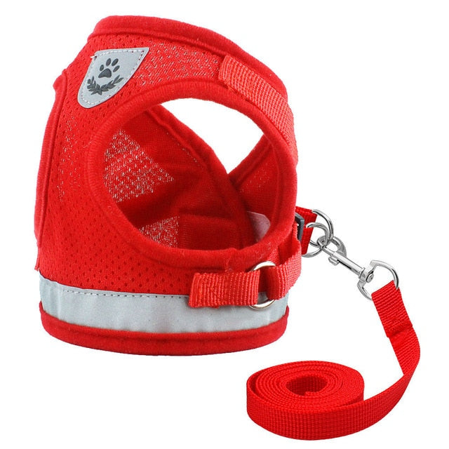 Dog Cat Walking Jacket Harness Leash Pets Puppy Kitten Clothes Adjustable Vest Reflective Walking Lead Leash Vest for Puppy