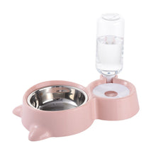 Load image into Gallery viewer, Pet Double Bowl Pet Automatic Drinker Automatic Continue Feeding Water Cat Drinking Water Artifact Cat Bowl Dog Bowl

