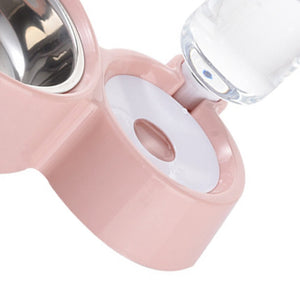 Pet Double Bowl Pet Automatic Drinker Automatic Continue Feeding Water Cat Drinking Water Artifact Cat Bowl Dog Bowl