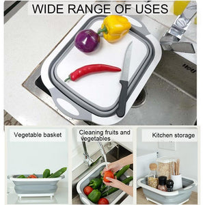 Multifunctional Anvil Board Cutting Vegetable Fruit Washing Basket