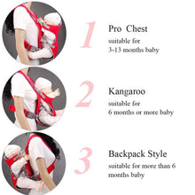 Load image into Gallery viewer, 2-30 Months Breathable Front Facing Baby Carrier Comfortable Sling Backpack Pouch Wrap Baby Kangaroo Adjustable Safety Carrier
