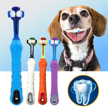 Load image into Gallery viewer, Dog Toothbrush Soft Pet Cat Toothbrush withThree Sided Dogs Rubber Tooth Brush Bad Breath Tartar Teeth Tool Pet Accessories
