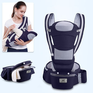 0-48M Ergonomic Baby Carrier Infant Baby Hipseat Carrier Front Facing Ergonomic Kangaroo Baby Wrap Sling for Baby Travel