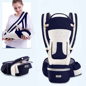 0-48M Ergonomic Baby Carrier Infant Baby Hipseat Carrier Front Facing Ergonomic Kangaroo Baby Wrap Sling for Baby Travel