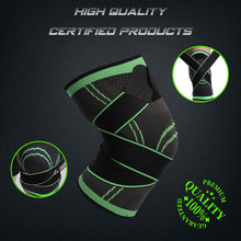 Load image into Gallery viewer, WorthWhile 1PC Sports Kneepad Men Pressurized Elastic Knee Pads Support Fitness Gear Basketball Volleyball Brace Protector
