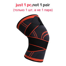Load image into Gallery viewer, WorthWhile 1PC Sports Kneepad Men Pressurized Elastic Knee Pads Support Fitness Gear Basketball Volleyball Brace Protector
