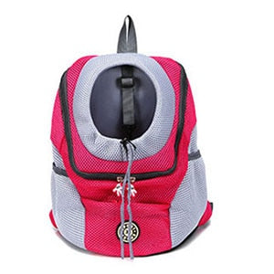 New Out Double Shoulder Portable Travel Backpack Outdoor Pet Dog Carrier Bag Pet Dog Front Bag Mesh Backpack Head