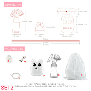 Electric breast pump unilateral and bilateral breast pump manual silicone breast pump baby breastfeeding accessories