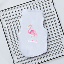 Load image into Gallery viewer, Flamingo Pattern Soft Summer Pet Clothes Dog Clothes Dog Vest Dog Shirt Pet Vest Shirt Pet Products Cat T-shirt Cat Clothes Vest
