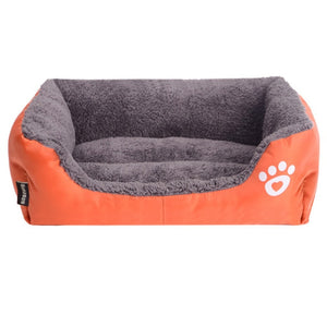 (S-3XL) Large Pet Cat Dog Bed 8Colors Warm Cozy Dog House Soft Fleece Nest Dog Baskets Mat Autumn Winter Waterproof Kennel #1