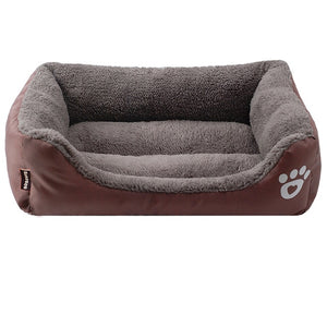 (S-3XL) Large Pet Cat Dog Bed 8Colors Warm Cozy Dog House Soft Fleece Nest Dog Baskets Mat Autumn Winter Waterproof Kennel #1