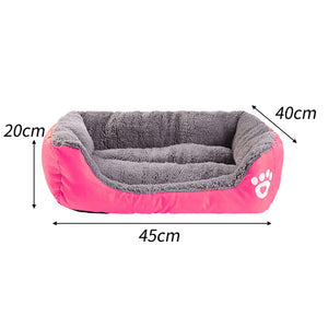 (S-3XL) Large Pet Cat Dog Bed 8Colors Warm Cozy Dog House Soft Fleece Nest Dog Baskets Mat Autumn Winter Waterproof Kennel #1