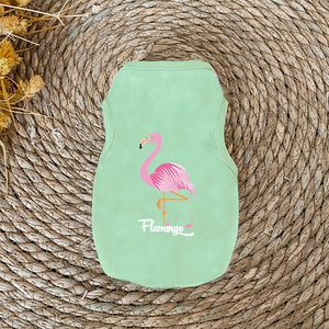 Flamingo Pattern Soft Summer Pet Clothes Dog Clothes Dog Vest Dog Shirt Pet Vest Shirt Pet Products Cat T-shirt Cat Clothes Vest