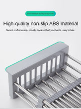 Load image into Gallery viewer, Kitchen Organizer Cleaning Fruit Vegetable Cutlery Drainer Stainless Steel Rack Drain Basket Telescopic Sink Rack Dish Rack
