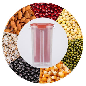 2/4Grids Rotating Plastic Cereal Dispenser Storage Box Kitchen Food Container Storage Case Beans Oatmeal Grain Storage Bottle