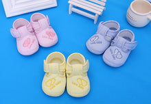 Load image into Gallery viewer, Baby T-Strap Shoes Cotton Newborn Pink Girls Infant  Prewalkers Crib Footwear Nonslip for 0-12M Baby Blue Boys Soft Sole Shoe
