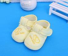 Load image into Gallery viewer, Baby T-Strap Shoes Cotton Newborn Pink Girls Infant  Prewalkers Crib Footwear Nonslip for 0-12M Baby Blue Boys Soft Sole Shoe
