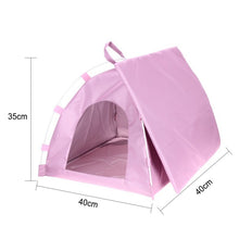 Load image into Gallery viewer, Dog Beds Oxford Pets Outdoor Portable Tent House Cat Playing Bed Mat Portable Folding Kennel Bed for Universal Waterproof Travel
