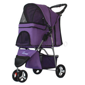 600 Pet stroller dog stroller folding three-wheeled pet cart pet trolley teddy dog stroller lightweight