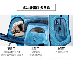 600 Pet stroller dog stroller folding three-wheeled pet cart pet trolley teddy dog stroller lightweight