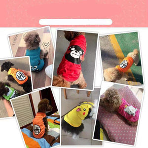 New T-shirt Soft Puppy Dogs Clothes Cute Pet Dog Clothes Cartoon Clothing Summer Shirt Casual Vests for Small Pet Supplies