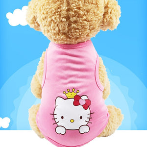 New T-shirt Soft Puppy Dogs Clothes Cute Pet Dog Clothes Cartoon Clothing Summer Shirt Casual Vests for Small Pet Supplies