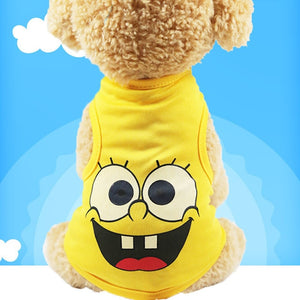 New T-shirt Soft Puppy Dogs Clothes Cute Pet Dog Clothes Cartoon Clothing Summer Shirt Casual Vests for Small Pet Supplies