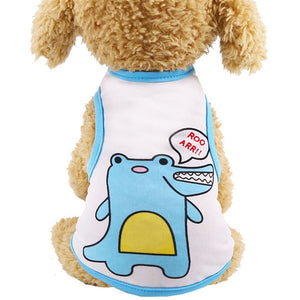 New T-shirt Soft Puppy Dogs Clothes Cute Pet Dog Clothes Cartoon Clothing Summer Shirt Casual Vests for Small Pet Supplies