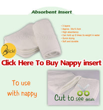 Load image into Gallery viewer, [Littles&amp;Bloomz] One Size Reusable Cloth Nappy Washable Waterproof  Baby Pocket Diaper STANDARD Hook-Loop Cover Wrap Insert
