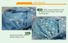 Load image into Gallery viewer, [Littles&amp;Bloomz] One Size Reusable Cloth Nappy Washable Waterproof  Baby Pocket Diaper STANDARD Hook-Loop Cover Wrap Insert
