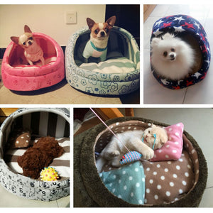 Pet Dog House Nest With Mat Foldable Dog Basket Cat Bed For Small Medium Dogs Travel Puppy Kennels For Cats Chihuahua Cushion