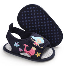 Load image into Gallery viewer, Summer Newborn Baby First Walkers Cartoon The Mermaid Princess Ariels Baby Sneaker Soft Soled Comfortable Infant Crib Shoes
