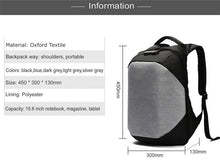 Load image into Gallery viewer, VENIWAY Multifunction USB Charge 15 inch Waterproof Laptop Backpacks Male Mochila For XD City Antitheif Travel Design Backpack
