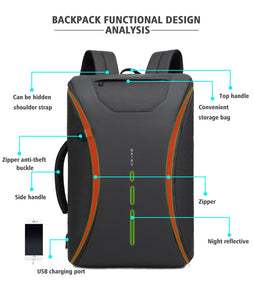 VENIWAY Multifunction USB Charge 15 inch Waterproof Laptop Backpacks Male Mochila For XD City Antitheif Travel Design Backpack