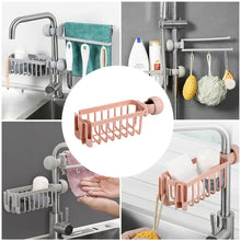 Load image into Gallery viewer, Adjustable Snap Sink Soap Sponge Holder Storage Drain Rack Kitchen Hanging Drain Rack Holder Shelf Bathroom Towel Organizer
