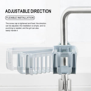 Adjustable Snap Sink Soap Sponge Holder Storage Drain Rack Kitchen Hanging Drain Rack Holder Shelf Bathroom Towel Organizer