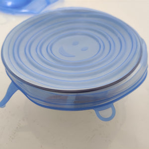 6pcs / set kitchen storage supplies food silica gel cover can be reused, stretch and keep fresh sealed kitchen supplies